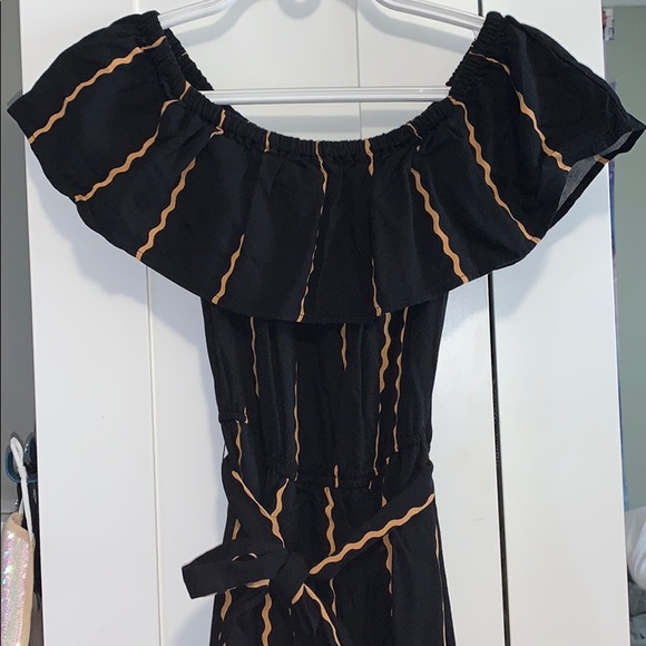 Striped M-Slit Off the Shoulder Maxi Dress F21 - Picture 8 of 11